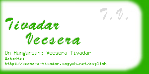 tivadar vecsera business card